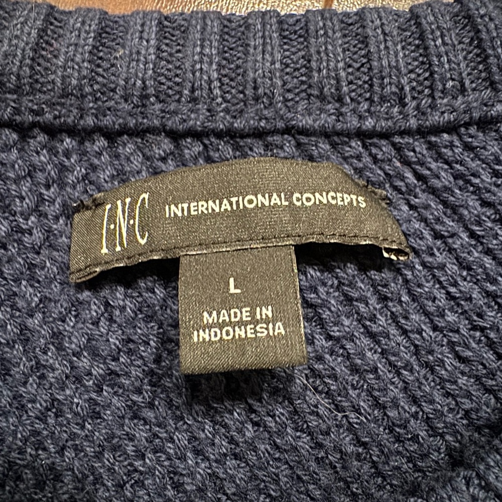 INC International Concepts Dark Blue Knitwear